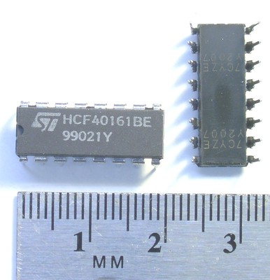 STMicroelectronics HCF40161BE Counter Up 4 Bit Binary 16 Pin Plastic DIP NOS