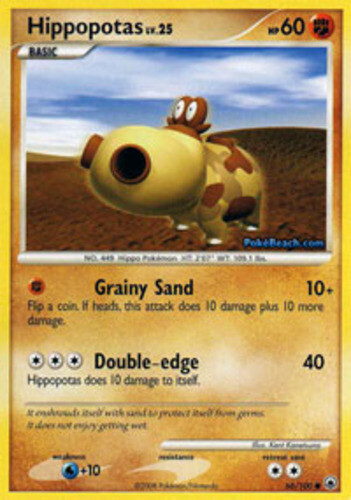 Pokemon - Hippopotas - 66/100 - Common - Majestic Dawn - NM