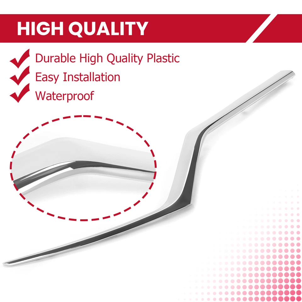 For 2017-2018 2019 Honda CRV CR-V Chrome Right Headlight Molding Trim Grille Foto 2 de 4