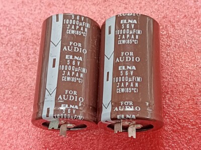 2x Condensatori Elettrolitici ELNA 10000uF 16V – Diametro 18x37mm – Giappone