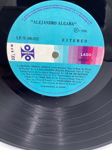 ALEJANDRO ALGARA (76’ ORFEON MEXICO 3x VINYL LP) Nm- - Picture 8 of 19