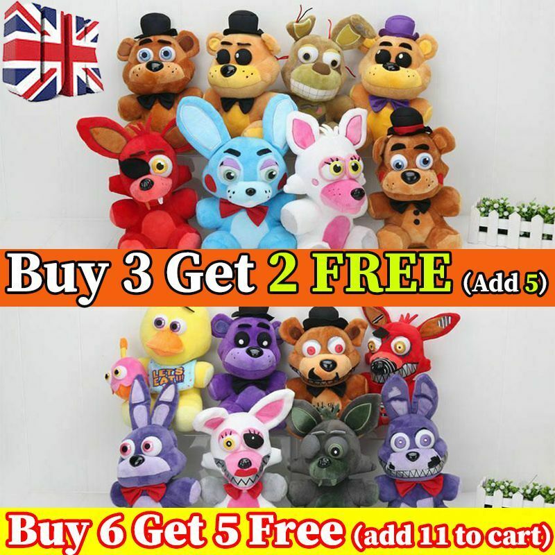 1pc Fnaf Plush Toys Freddy Bear Foxy Chica Clown Bonnie Soft Stuffed  Animals Peluche Toy Doll For Ki, fnaf plushies shopee