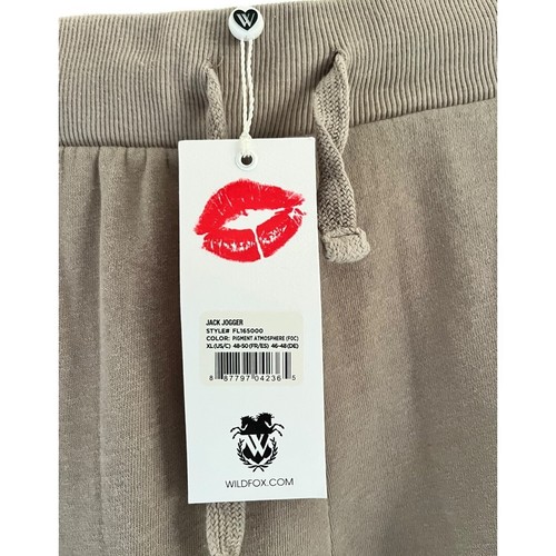 Wild Fox Jack Joggers Pigment Khaki Tan, Size XL High Waisted, Drawstring Waist - Picture 10 of 10