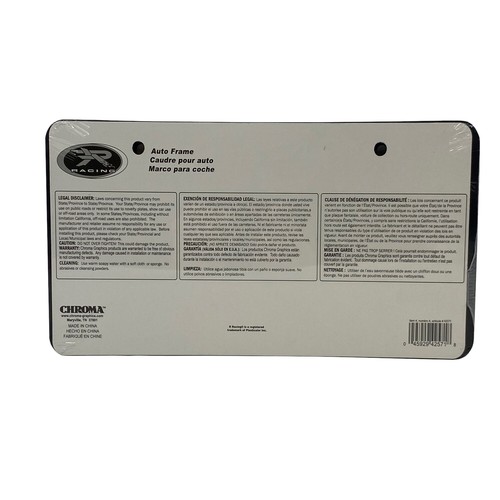 1PC R Racing Carbon Fiber Style License Plate Frame Plastic Universal 12.5"x6.5" - Picture 3 of 3