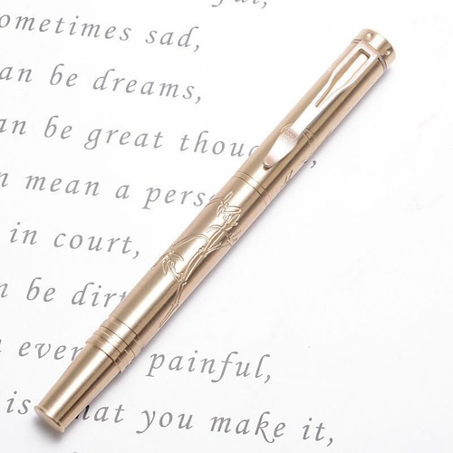 Solid Brass Pocket Ball Pen Signature Pen Perfect for Outdoor Office Stationery - Picture 7 of 8