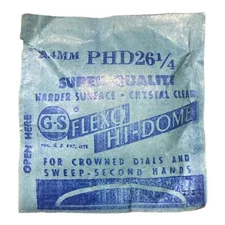 Germanow-Simon Mach (GS) PHD26 1/4 Watch Crystal 29.4mm NOS Part Flexo Hi-Dome