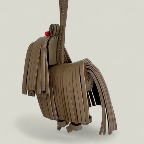 Charm borsa cane in pelle di vitello fatta a mano spedizione economica gratuita - Foto 3 di 4