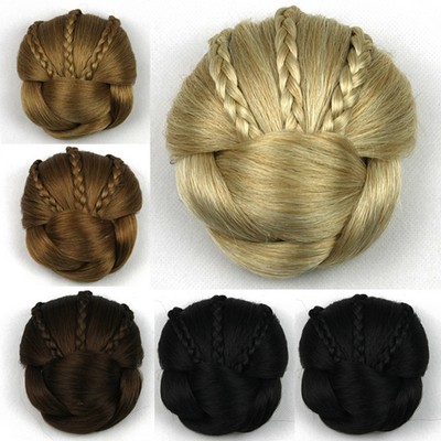 Lady S Braids Bun Chignon Brides Donut Clip On Bun Updo Cover Hair
