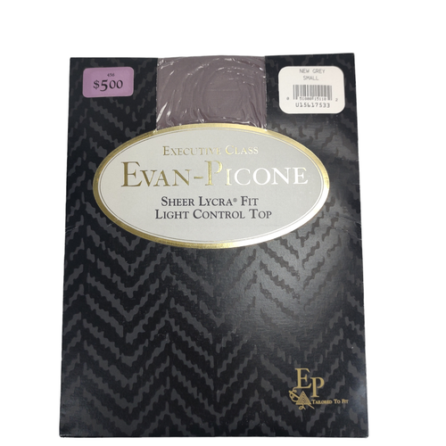 Vintage Evan Picone Pantyhose Sheer Gray Control Top Executive Class 90s - Picture 8 of 9