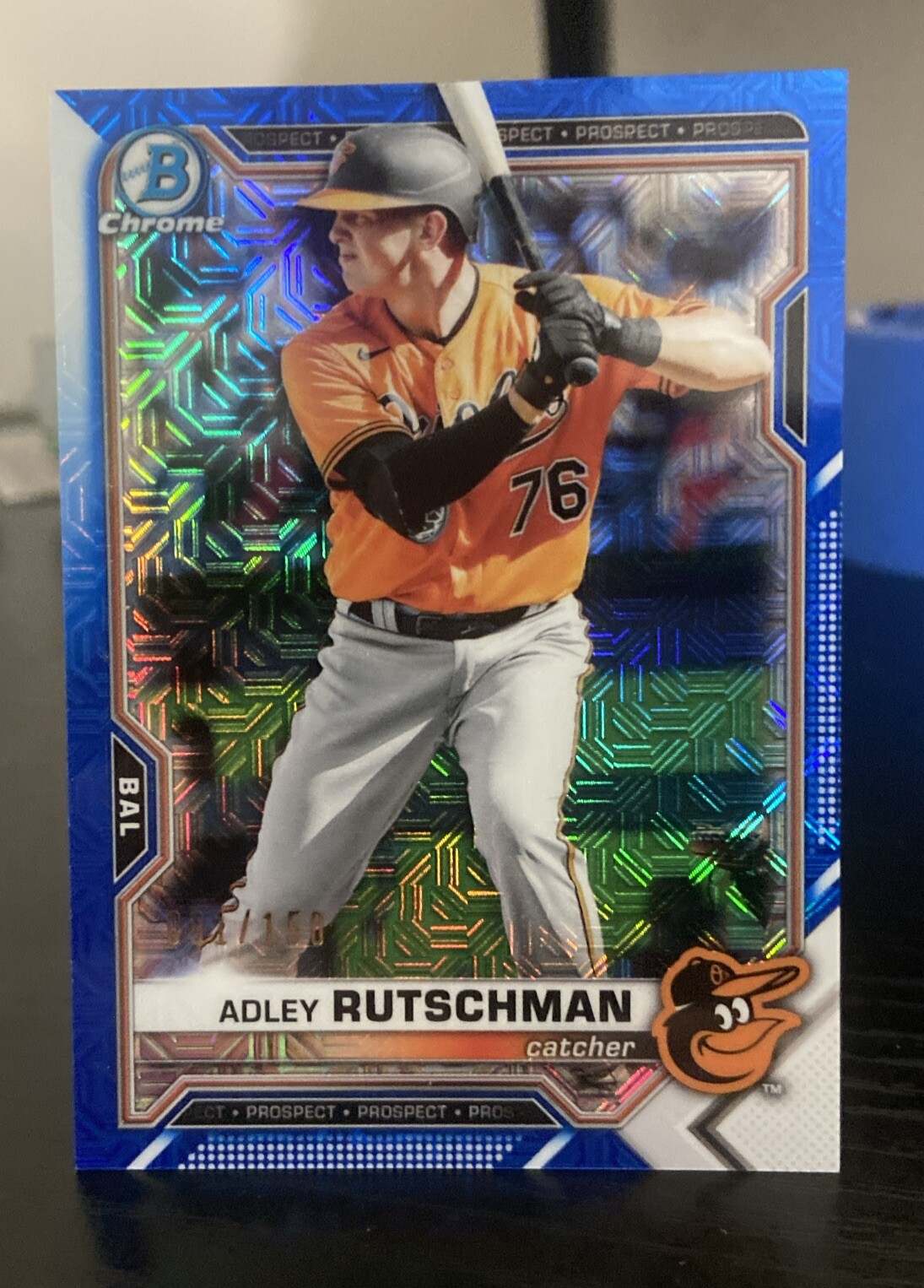 2021 Bowman Chrome Prospects Mojo Refractor Blue Adley Rutschman BCP-241  /150