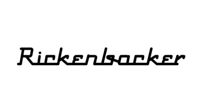 Rickenbacker Guitar Bass Klebeschrift Aufkleber   19 cm schwarz