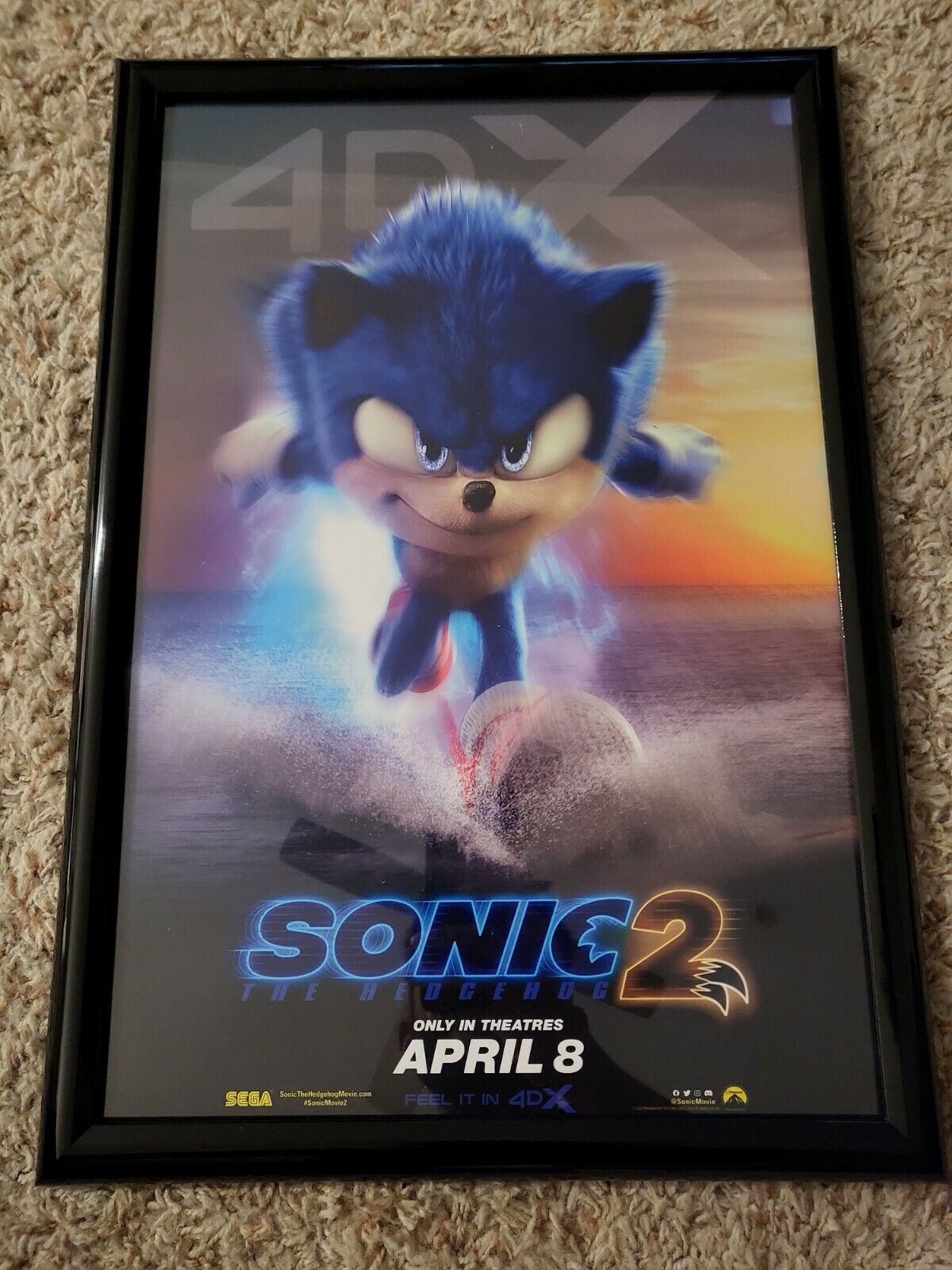 SONIC THE HEDGEHOG 2 - 11X17 Original Promo Movie Poster MINT Cinemark LE  2022, The Cinema Collection