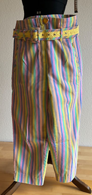 Ladies trousers size 36 S 7/8 length 100% cotton! Summer, with belt