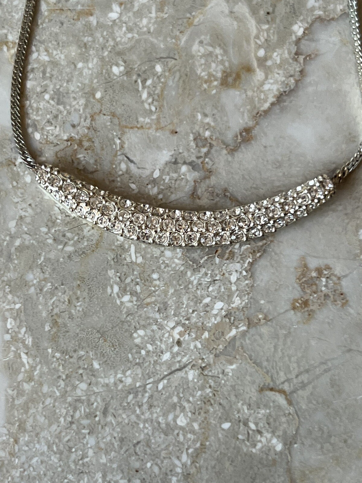 Crystal Studded Statement Necklace - image 2