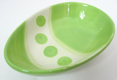 Vtg Bar Soap Dish Easter Egg Shape Decorated Bathroom Kitchen Spring Green F