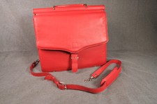 Leder Aktentasche, Schultasche, Businesstasche Büffelleder rot