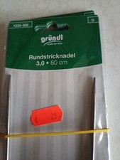 Rundstricknadel * Stricknadel * 3,0 x Länge 80 cm * Metall * NEU 
