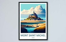 Stampa da viaggio Mont Saint Michel arte da parete Mont Saint Michel parete decorazione casa