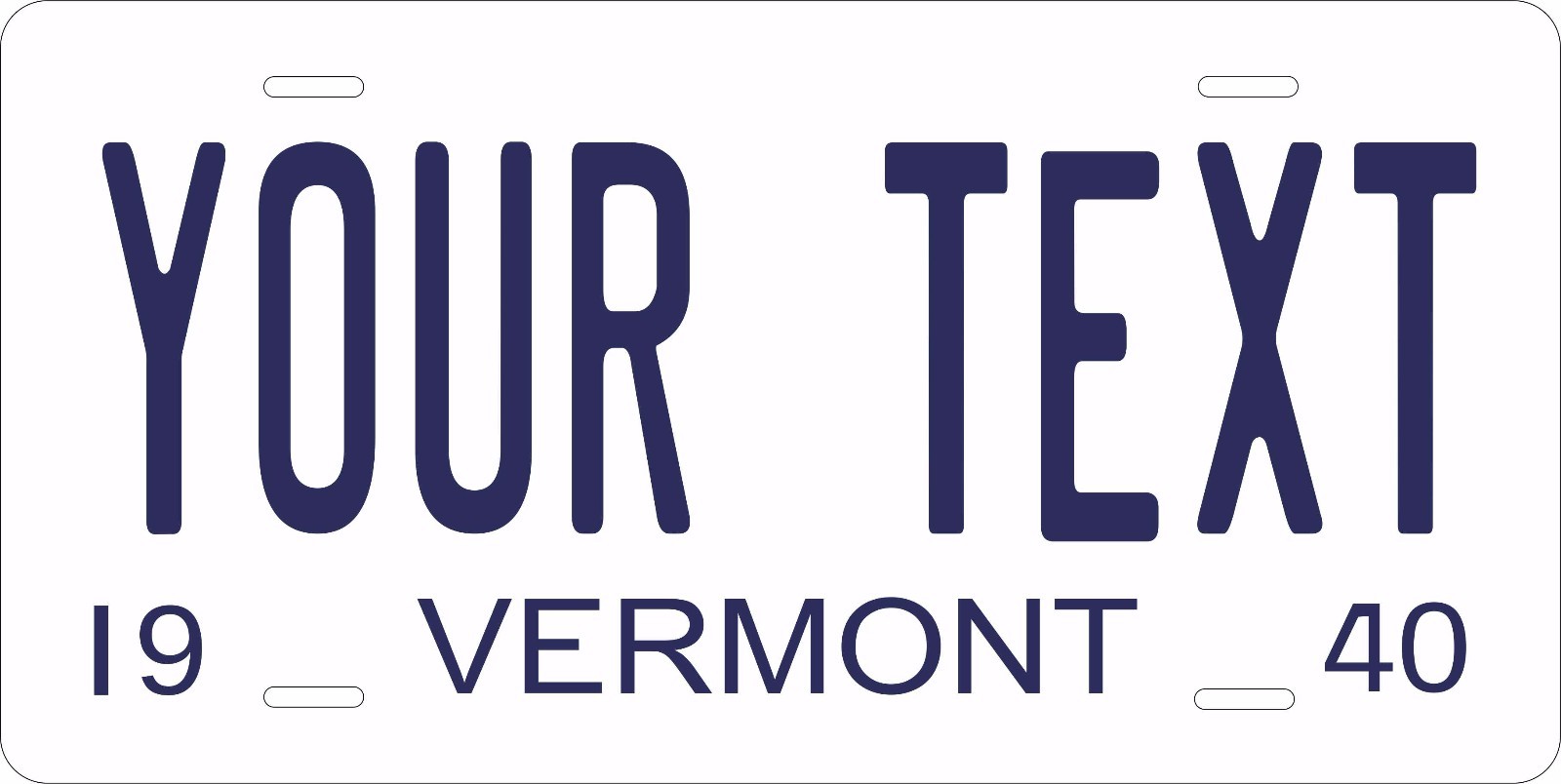 Vermont 1940 License Plate Personalized Custom Auto Bike Motorcycle Moped Tag