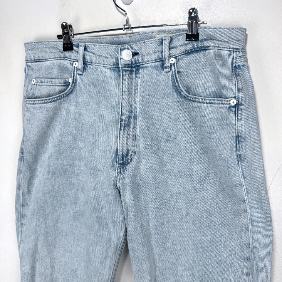 Rag & Bone Harlow Mid Rise Jeans Straight Light Blue Denim Unheeded Women 32 - Image 4 of 4