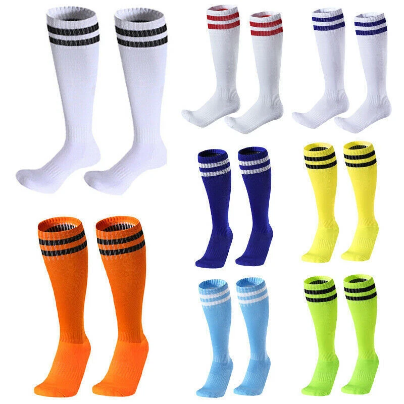 Men Kids Sport Football Soccer Long Socks Solid Knee High Bottom Non-slip Socks - Image 3 of 4