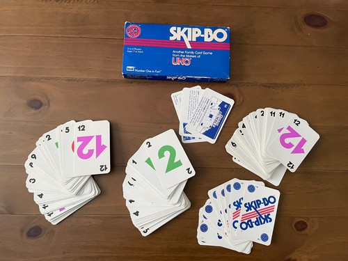 VINTAGE 1982 SKIP-BO CARD GAME FROM THE MAKERS OF UNO 100% COMPLETE DIRECTIONS - Picture 2 of 8