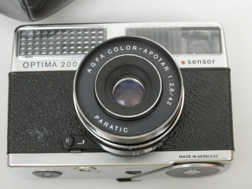 Agfa OPTIMA 200 sensor APOTAR 2,8/42 schöner Zustand + org. Ta. nice incl. case - Bild 4 von 8