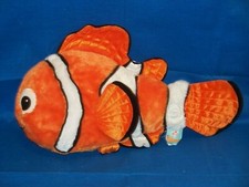 Disney Store Finding Nemo Pixar movie Nemo clownfish plush lucky fin 19" EUC
