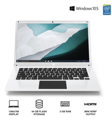 Core Innovations CLC14364SL 14.1'' Laptop with Windows 10 S, Intel Celeron 3GB