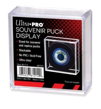 Ultra Pro Square Hockey Puck Display Case Stackable Cube Holder Souvenir Pucks