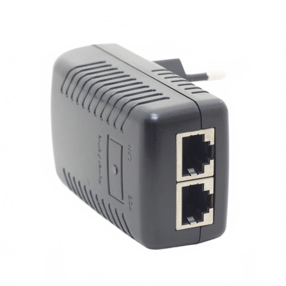 Gigabit 48V PoE Injector Adapter Power Over Ethernet 802.3at af UBNT AP 1000Mbps - Image 3 of 4