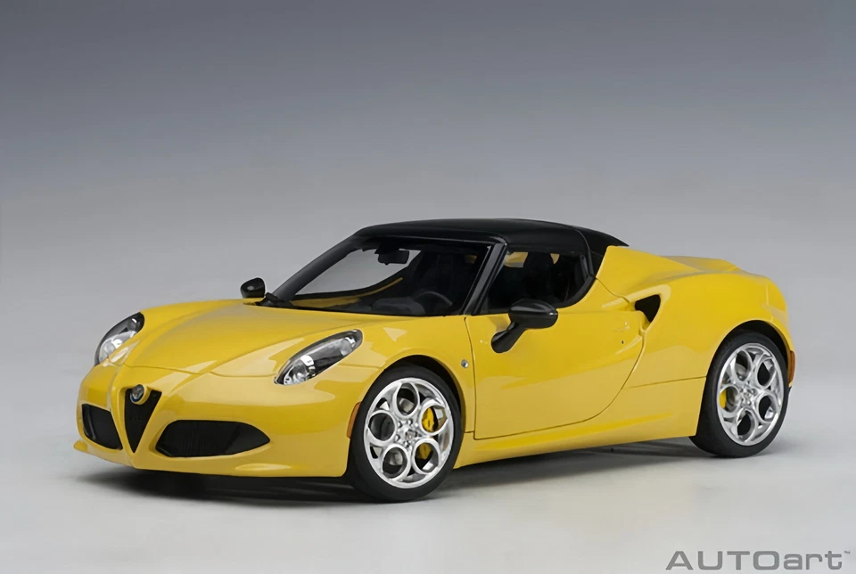 AUTOart 1/18 Scale Alfa Romeo 4C Yellow Diecast Car Model Toy Gift NIB - image 2 of 4