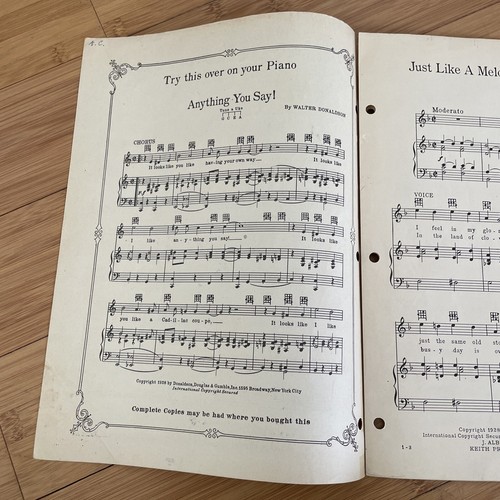Vintage Sheet Music - Just Like A Melody Out of the Sky - 1928 Walter Donaldson - Picture 2 of 7