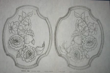 * ARTEX 3088 B FLORAL PLAQUE   Picture to paint (tri chem