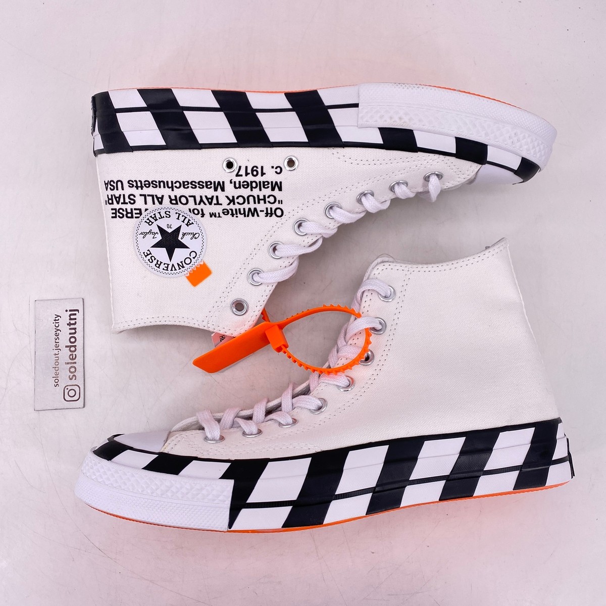 Size 8.5 - Off-White x Converse Chuck 70 White for sale online | eBay