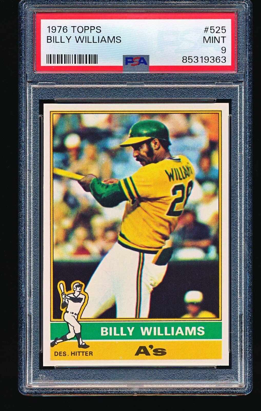 1976 Topps BILLY WILLIAMS #525 PSA 9
