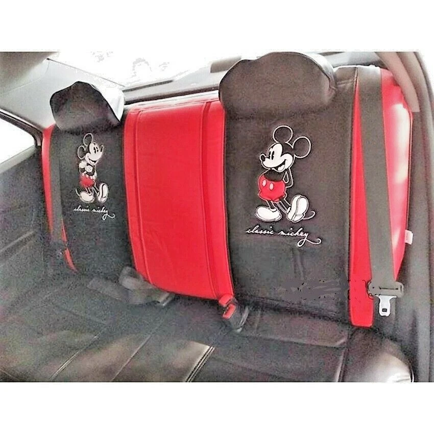 Disney Mickey Mouse Rear Car Seat Cover Premium Limited Edition in red,  unique | eBay