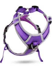 New AdventureMore Dog Harness Reflective Dog Vest Purple Medium