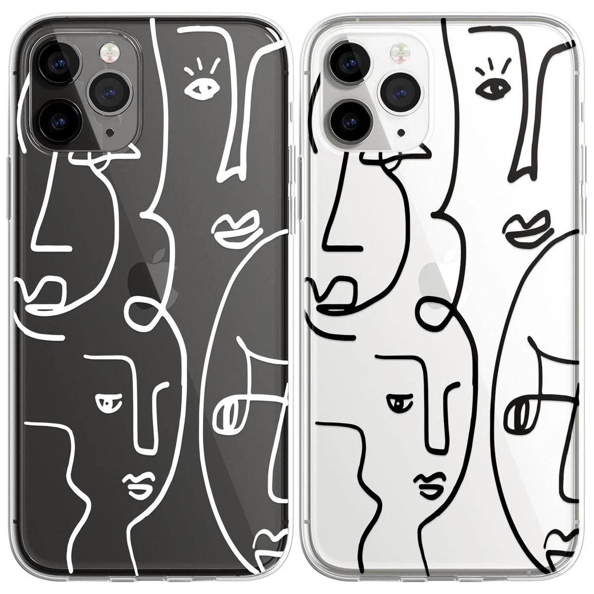 One Line Art Phone Case Aesthetic Drawing Cover Fit for iPhone 15