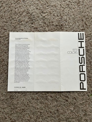 1973 porsche color salmples folder for dealership. - Picture 3 of 4