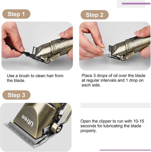 Hair Clippers Trimmer CuttingBeard Cordless Barber 8 Guards Shaving - Picture 6 of 7