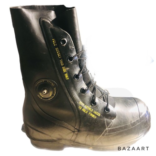Vintage Bata US Militär extrem kaltes Wetter Mickey Maus Stiefel schwarz Gr. 7W - Bild 3 von 14