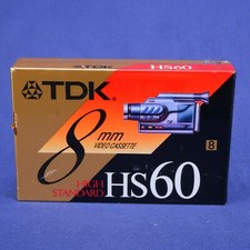 Vintage Unopened TDK High Standard HS60 8mm Video Cassette Tape