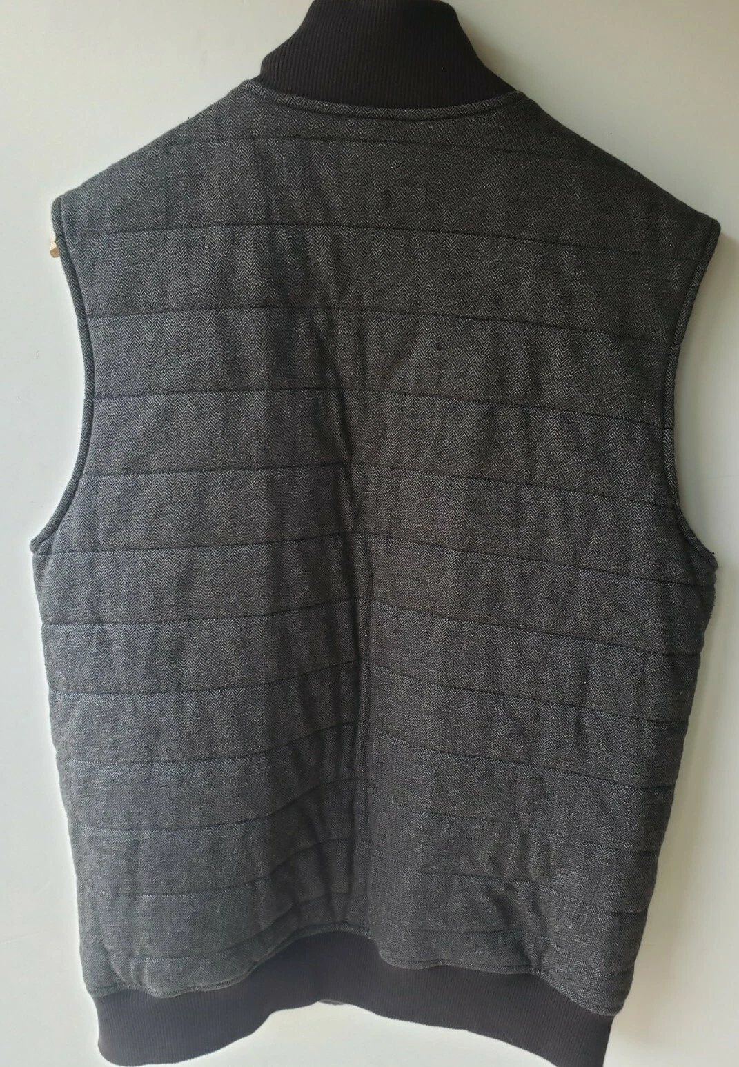 Gilet Michael Kors nero donna foderato con zip intera taglia media M grigio antracite