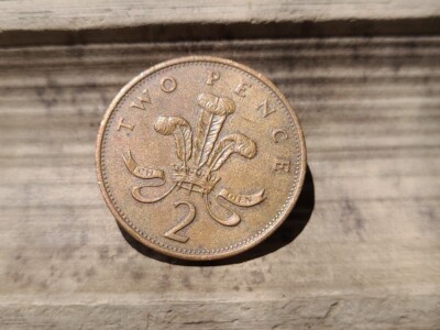 【ジーニー】ペプ 2 D.G.REG.F.D. 1987 New Pence 2 Queen Elizabeth II coin GOOD Copper