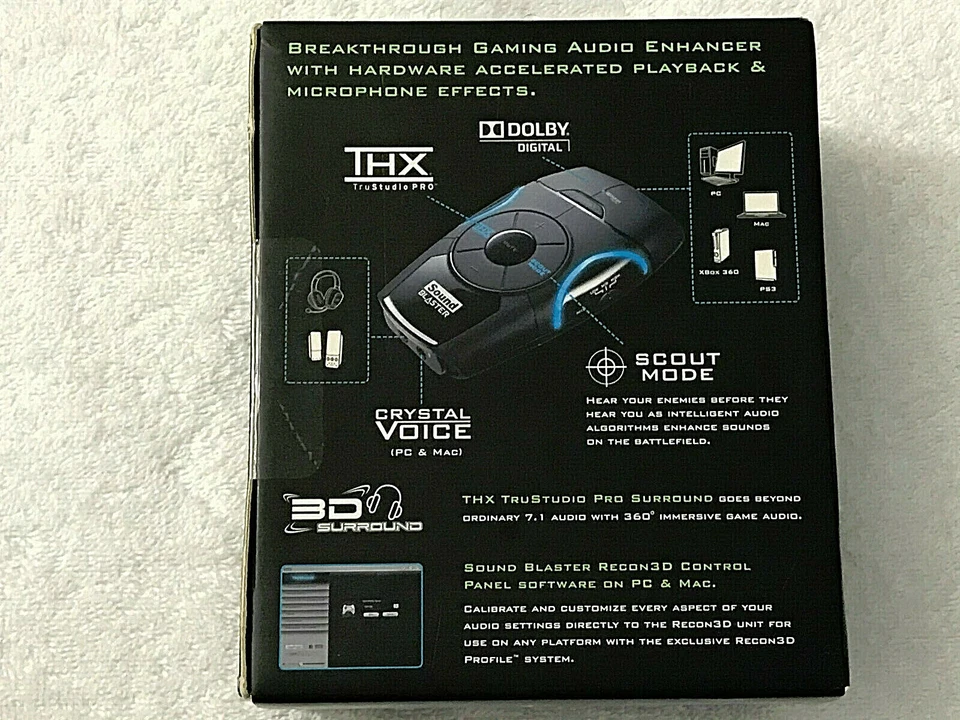 Creative Sound Blaster Recon3D THX USB External Sound Enhancer f PC MAC PS3 XBOX - Image 3 of 4
