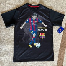 Officially Licensed FC Barcelona Lionel Messi 10 Soccer T-Shirt Out Of Print S
