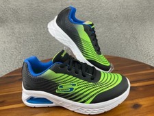 Skechers Boy's Kids Microspec Max Ii-Zarborg Sneakers Size 1.5 Green Blue Shoe