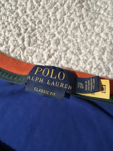 Vintage Polo Ralph Lauren Color Block Pocket T-Shirt 2XL - Bild 2 von 5