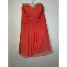 David’s Bridal Strapless Evening Cocktail Dress Short Coral Size 10